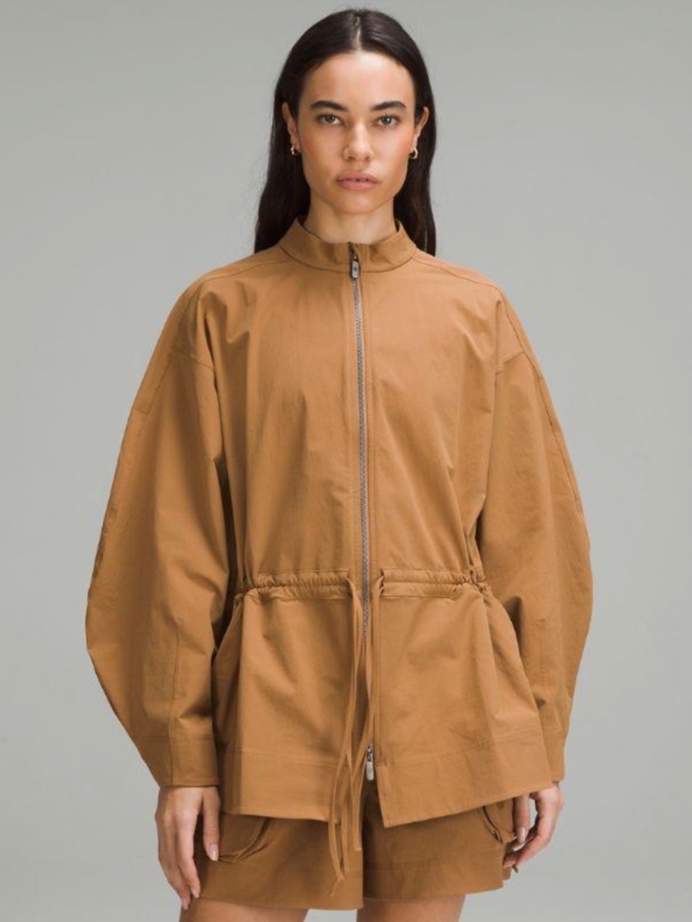 Lululemon Cinch-Waist Stretch Shirt Jacket Bold Beige Size M